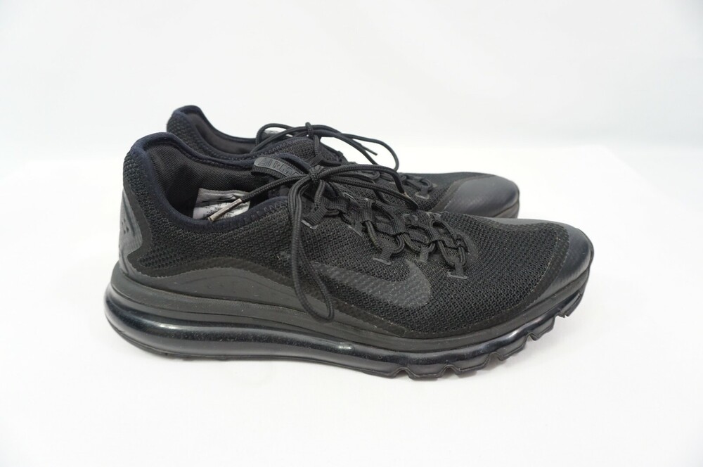Nike Air Max More Black Used Men 12 Running Shoes Low Sneakers 898013-003
